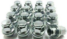 16 x ALLOY WHEEL NUTS JAGUAR S-TYPE / X-TYPE CHROME M12 X 1.5 LUG BOLTS NUTS 76