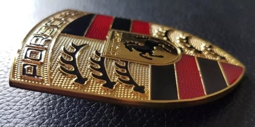 Orig. Porsche Wappen Deckelwappen Emblem Haube Motorhaube 911 997 Boxster Stifte - Bild 3 von 4