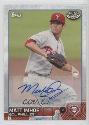 2015 Topps Pro Debut Auto Matt Imhof #45 Auto 4g6