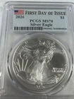 2026 American Silver Eagle PCGS MS70 First Day of Issue – Perfect Coin