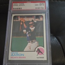 1973 Topps Hank Aaron #100 PSA NM-MT 8 Atlanta Braves Baseball