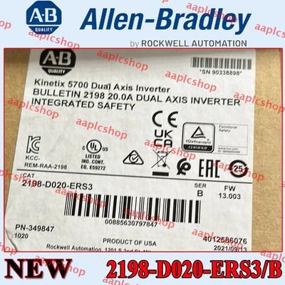New Sealed NEW PLC 2198-D020-ERS3 Kinetix 5700 Dual Axis Inverter US Stock