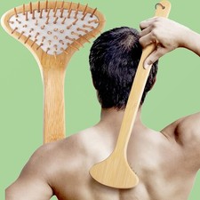 Large Curved Bamboo Back Scratcher - 59 Wooden Points Provide Instant Itch Relie
