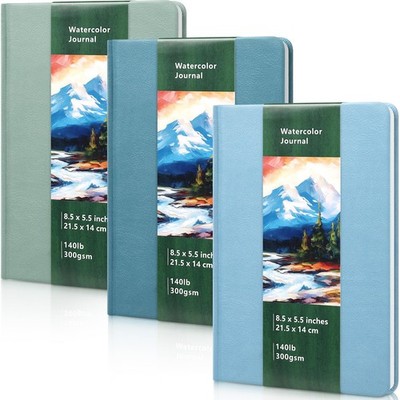 Hardcover Watercolor Sketchbook Journal Morandi Colors 3 PCS Set