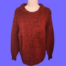 VINTAGE 80's GERARD WORKS Women's Red Black Pullover Sweater Large