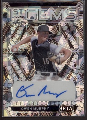 2022 Owen Murphy Leaf Metal 1st Round Gems Silver Crystals Auto 1/1 (G1389)