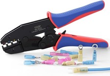 HS-2210 Ratcheting Terminal Crimper Tool, AWG 22-10 Wire Crimp Tool | Alloy