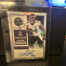 Carl Davis 2015 Contenders championship ticket Rookie Auto Card #133 /99. rookie card picture