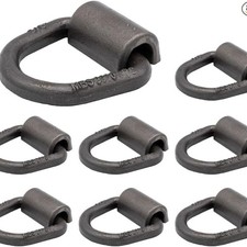  8 Pack 3/8" Heavy Duty Weld On D Ring - 9,000 LBS Breaking Strength Tie Down