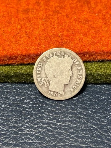(#102416) Barber Dime:  1892 O.  Solid Good.  Clear date and mint mark