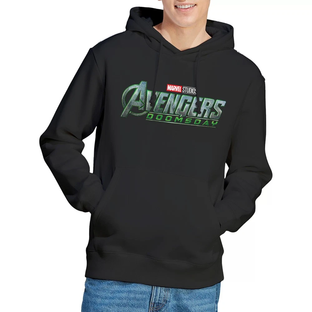 Sudadera con Capucha Unisex Marvel Avengers Doomsday Logo S-2XL, Negra