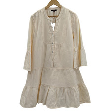 Quince Cream Basic Sleeved Dress M