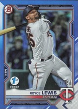 Royce Lewis 2021 Bowman 1st 114/150 azul #BFE-63 Minnesota Twins
