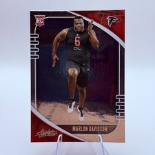 Marlon Davidson 2020 Panini Absolute Rookie #180 Atlanta Falcons Rookie Card NFL. rookie card picture