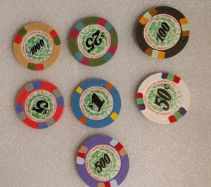 CASINO DE ISTHMUS poker Chips. LOT ALL FOR ONE MONEY