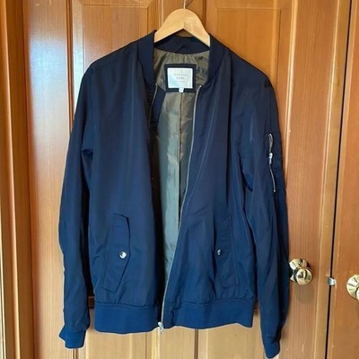 Jack and Jones Core Mens navy blue bomber jacket