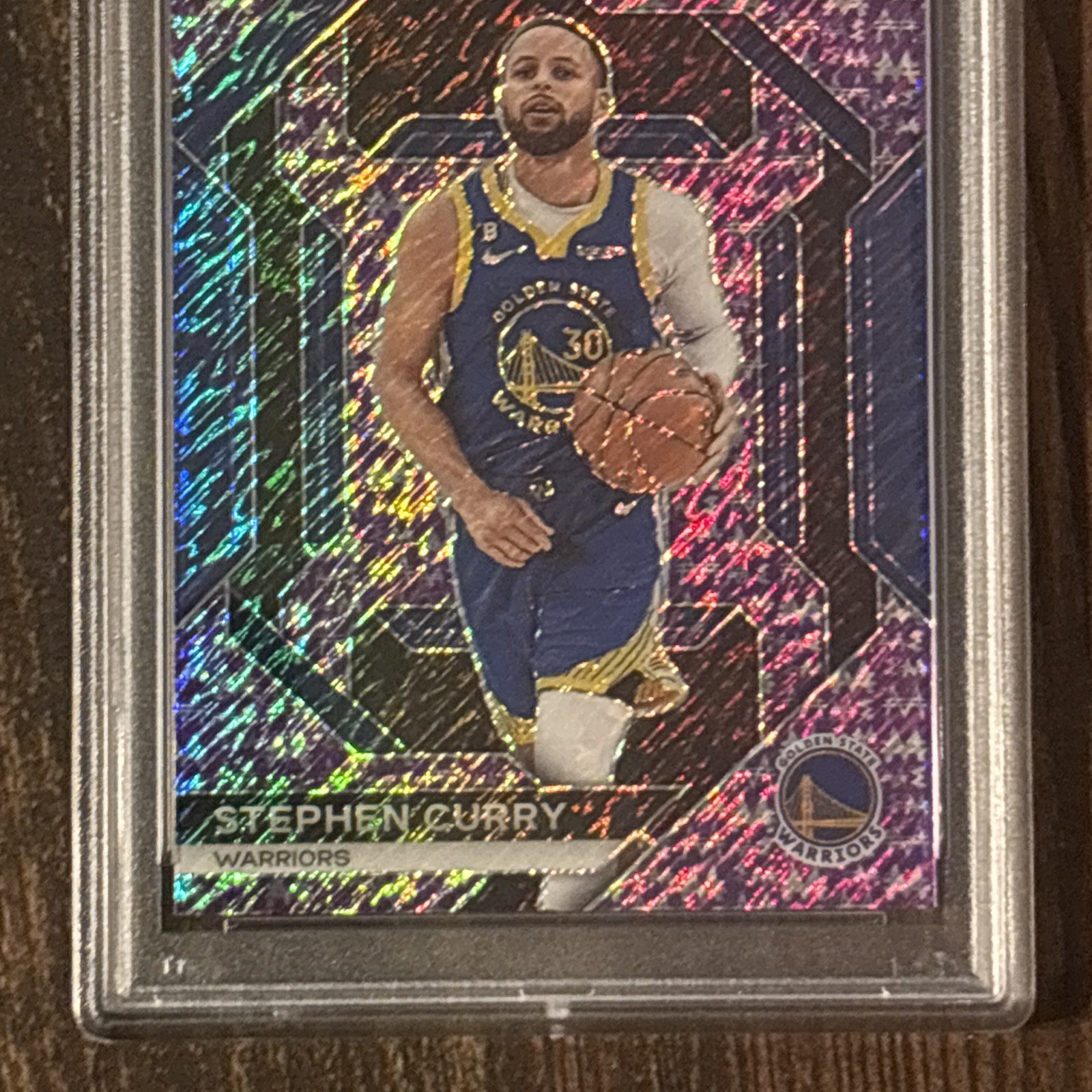 Stephen Curry 2023 Panini Prizm Monopoly #PS8 Purple Shimmer /50 PSA 10 Warriors view 5