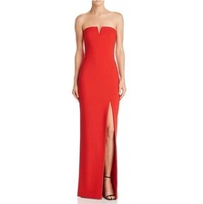 Likely Windsor Ruby Red Strapless Fitted Gown 6