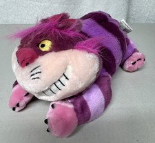 Disney Alice in Wonderland Laying Cheshire Cat 10" Plush Stuffed Animal D2