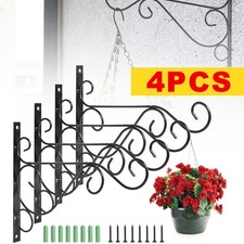 Hanging Basket Brackets Plant Hanger 4Pcs Wall Hooks Heavy Duty For Bird Feeders