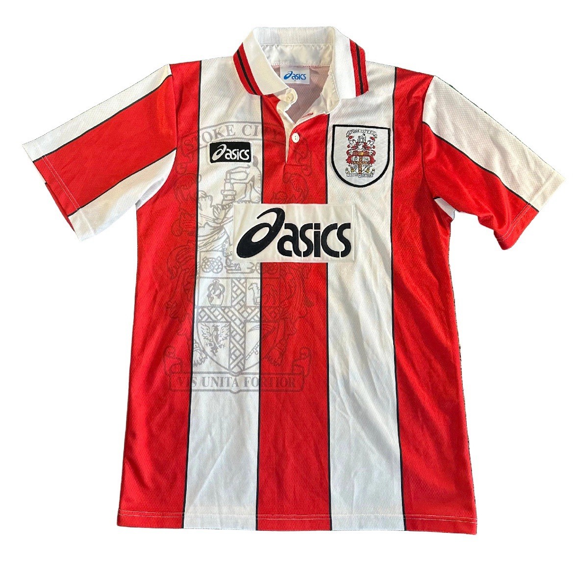 Vintage Asics Stoke City FC 1996/1997 Home Soccer Jersey (M)