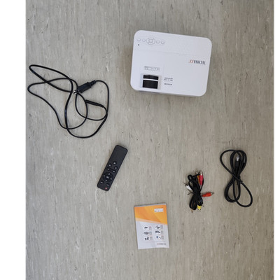 Technaxx TX-127 Heimkino-Beamer weiß mit Fernbedienung, Netzteil, AV-Kabel