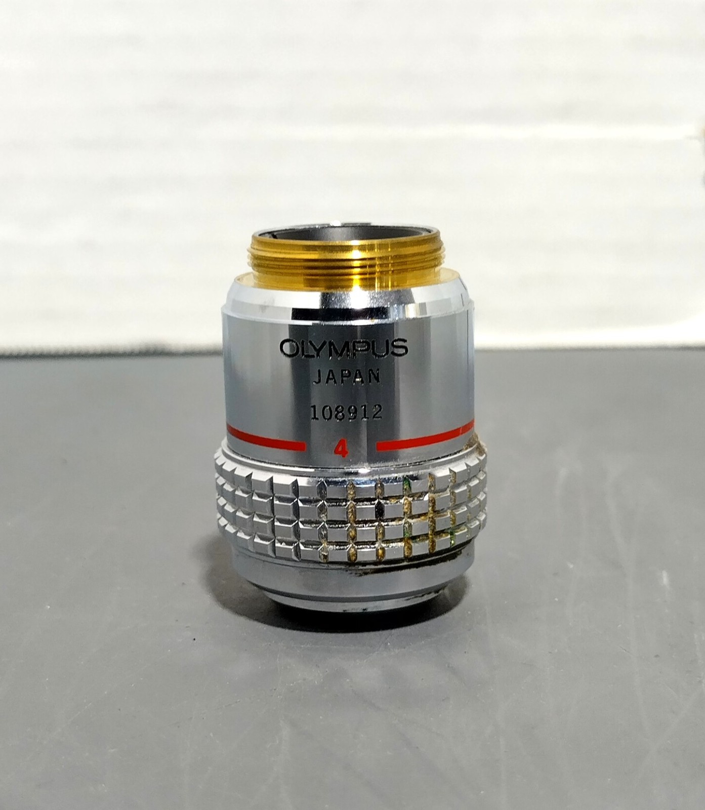 Olympus Japan SPlan Apo 4 0.16 160/- Apochromatic Microscope Objective