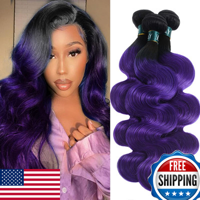 Sexay Purple Bundles Body Wave Human Hair Purple Weave 3 Bundles Virgin Hair