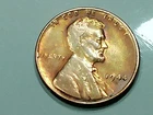 1944-D us copper penny - rb - 3.0 - (error) missing bottom of "L" in liberty