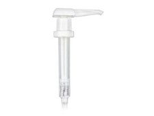 White Pump Dispenser for Gallon Bottles of Disinfectant or Shampoo