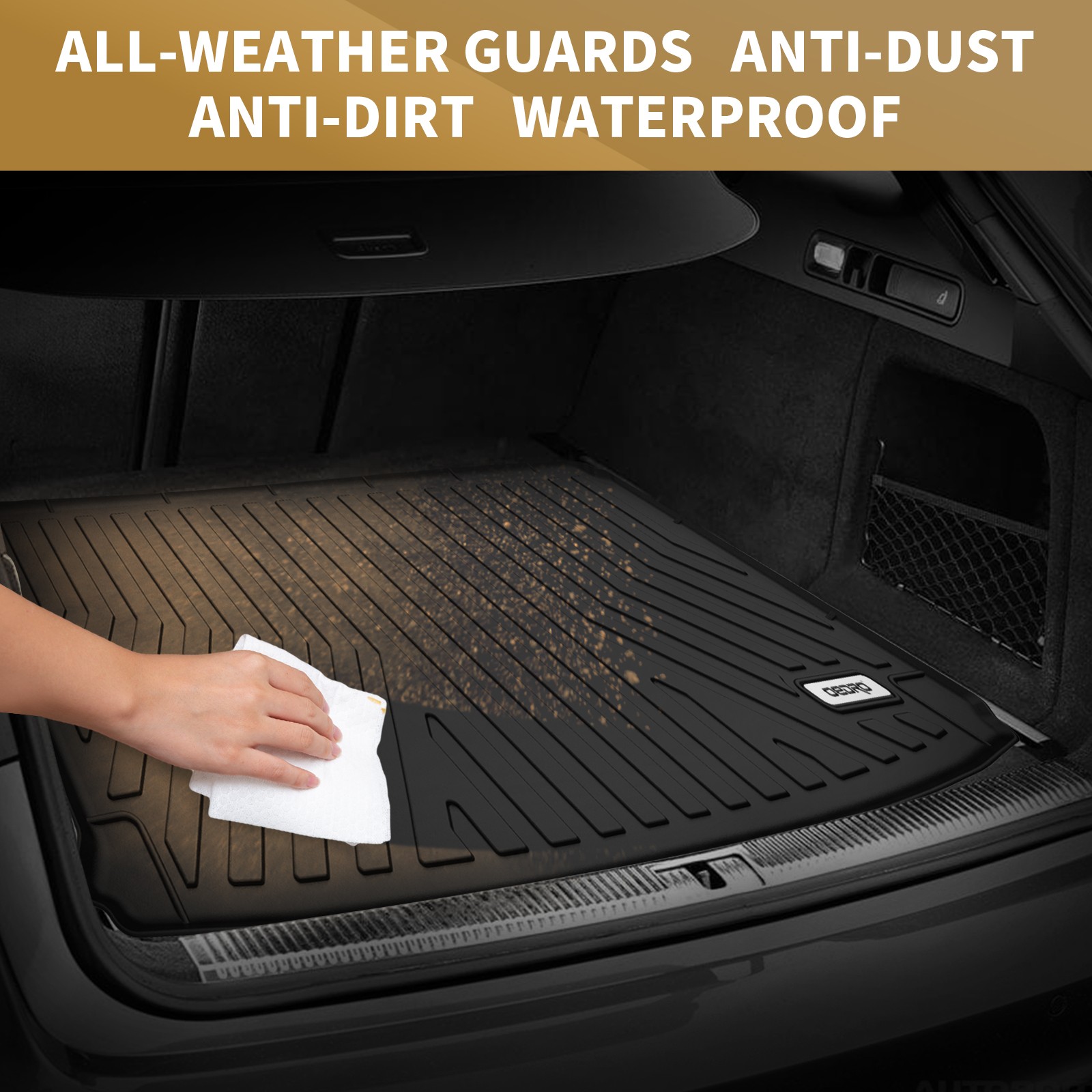 3D Mold Floor Mats Cargo Mat For 2019-2025 Toyota Rav4 Anti-Slip Trunk Liner TPE