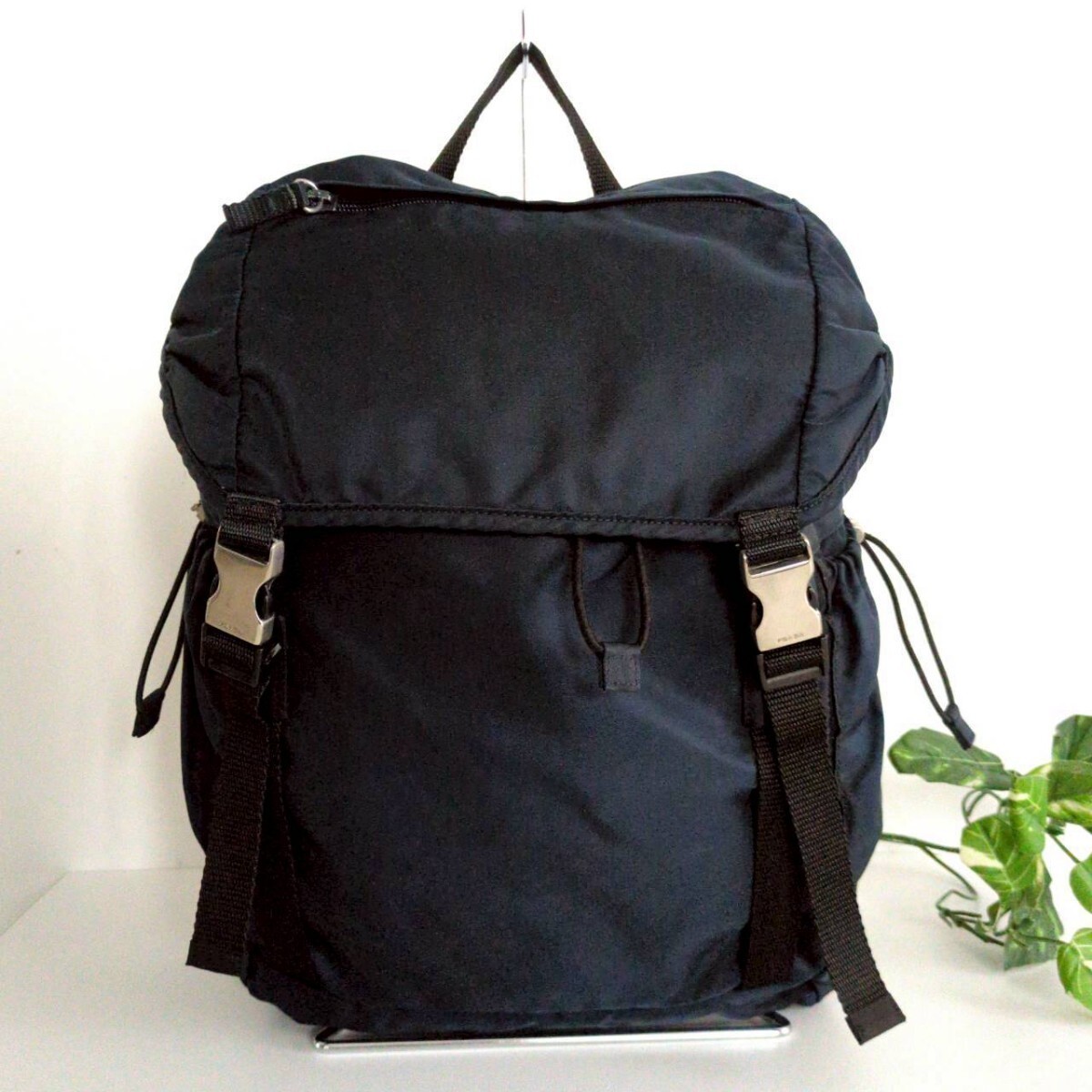 Excellent Condition Prada V135 Large Capacity Nylon Lightweight Drawstring Backp thumbnail 3