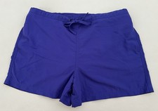 L.L. Bean Active Swim Shorts Mesh Liner Purple Pockets UPF 50 Sz M Nylon Beachy