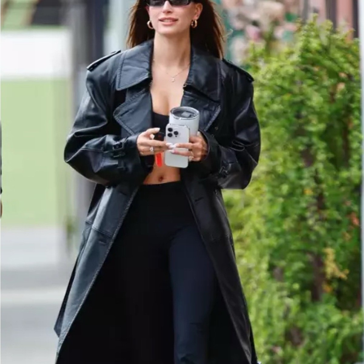 Zara Black Faux Leather Trench Coat ( Runs Big ) | eBay