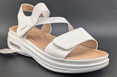 mysoft Sz 9 Women's Walking Sandals Air Cushion Slingback Elastic Platform Shoes