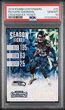 2016 Panini Contenders Richard Sherman Ticket Cracked Ice /24 PSA 10 POP 1