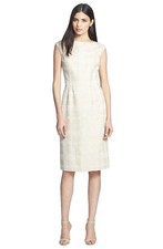Tory Burch Fatima Sheath Dress Women Ivory Gold Jacquard Career 4 NWT $425 Class
