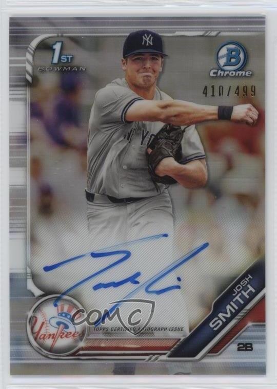 2019 Bowman Draft Chrome Pick Refractor 410/499 Josh Smith #CDA-JS Auto 02d2