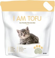 I AM TOFU Cat Litter, Flushable Plant-Based Litter with Odor Control