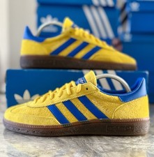❤️adidas Originals Handball Spezial Retro Trainers Yellow Blue UK Size 9.5❤️
