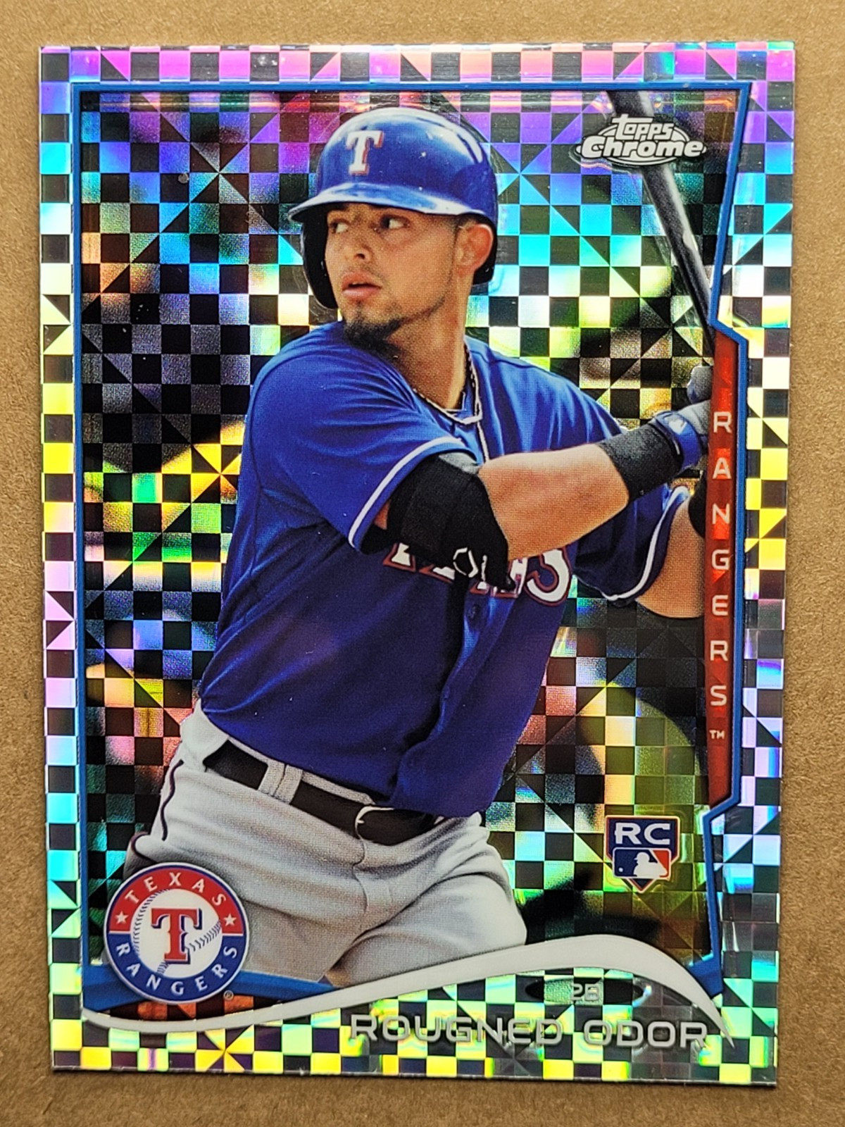 2014 TOPPS CHROME Rougned Odor RC ROOKIE X-FRACTOR #213 - RANGERS