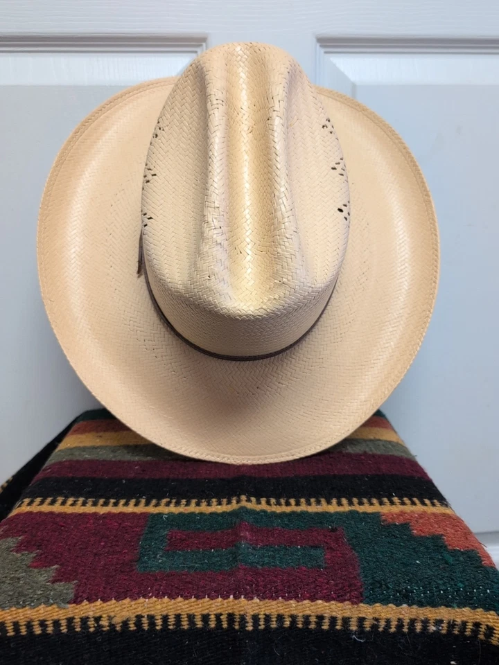 Wrangler Summer. Vaquero. Sombrero 10 X Talla 7 Western Cuero Hat Band  Foto 4 de 4