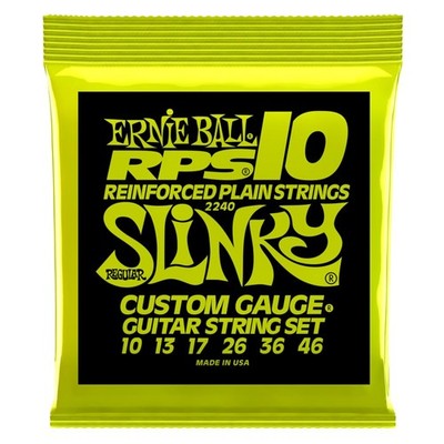 Ernie Ball Regular Slinky RPS E-Gitarrensaiten, Nickelwicklung, Stärke 10 46