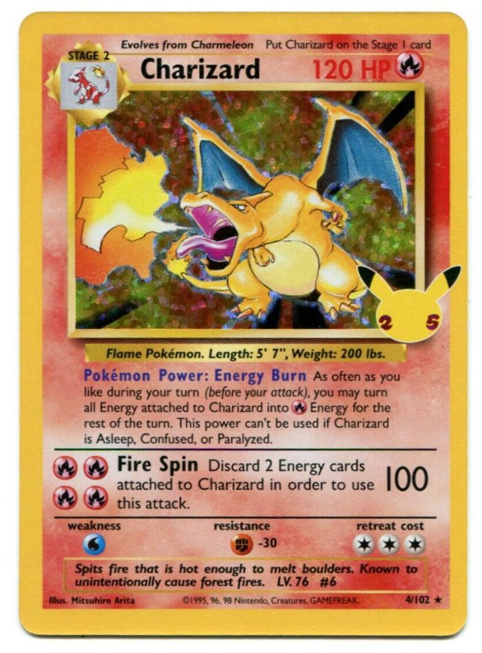 Pokemon Charizard Celebrations Classic Collection Holo 4/102 NM