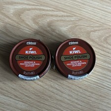 Kiwi Shoe Polish Brown Set Of 2  1 1/8oz Each Read Description
