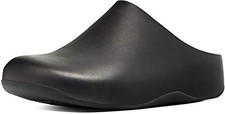 FitFlop Women's Shuv Leather Clog 5 Black Leather