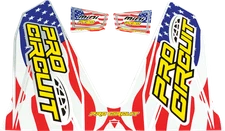 Pro Circuit T-6 Exhaust Mini Decals Stars and Stripes D22MINI-SS