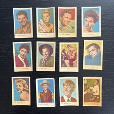 Kirk Douglas Roy Rogers Gina Lollobrigida 1958 P Set Lot of 12 Dutch Gum Cards