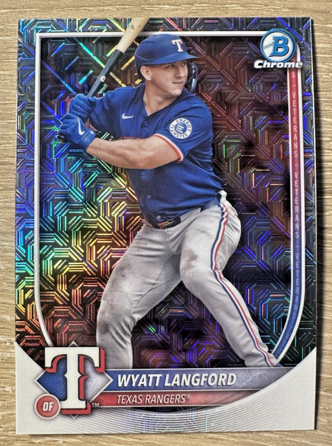 2025 Bowman Chrome - WYATT LANGFORD - Mega Box Mojo - Rangers BOGO HALF OFF