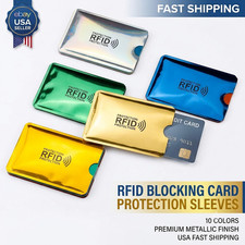 10 Pack RFID Blocking Credit Card Sleeves NFC Identity Theft Protection Holder